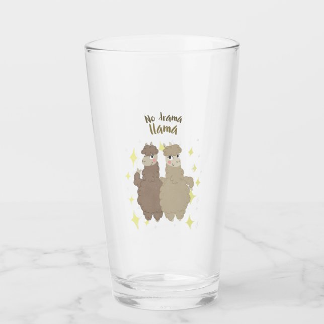 NO DRAMA LLAMA GLAS (Vorderseite)