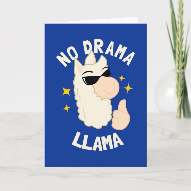 No Drama Llama Karte (Vorderseite)