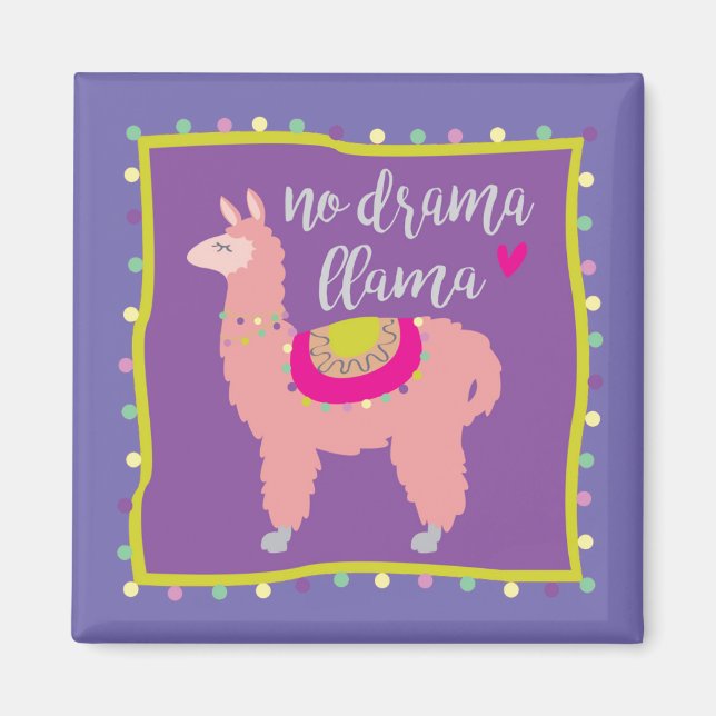 No Drama Llama Magnet (Vorne)