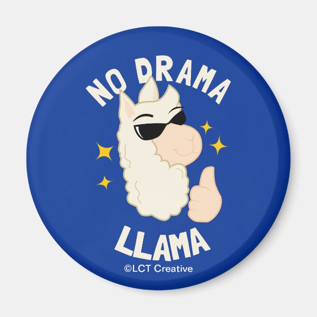 No Drama Llama Magnet (Vorne)