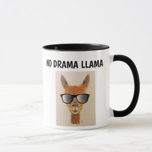 NO DRAMA LLAMA mit Sonnenbrille Coffee Mugs Tasse