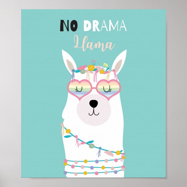No Drama Llama Poster (Vorne)