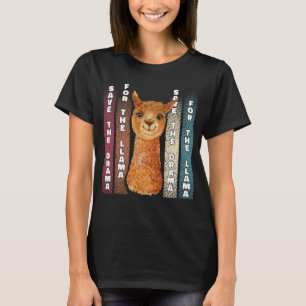 No Drama Llama Retro Style Touch Alpaca Boys G T-Shirt