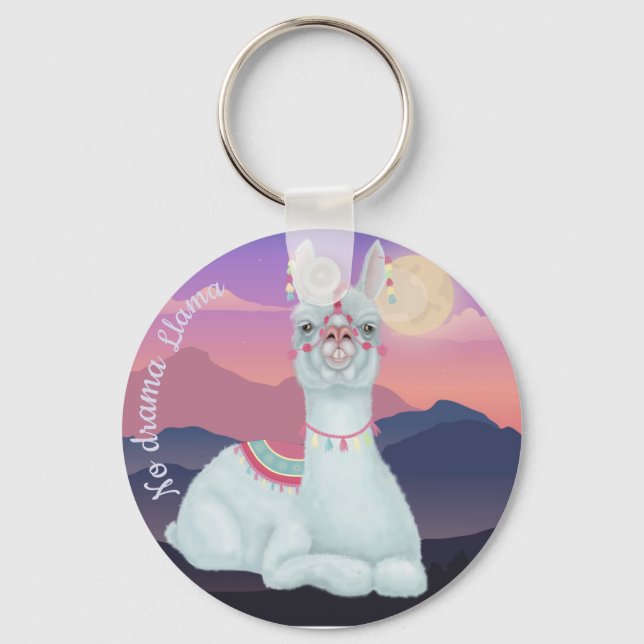 No Drama Llama Schlüsselanhänger (Vorderseite)