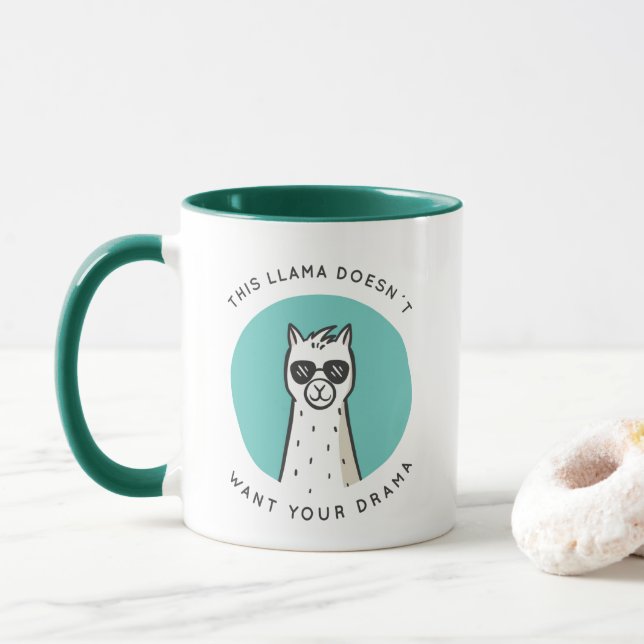 No Drama Llama Tasse (Mit Donut)