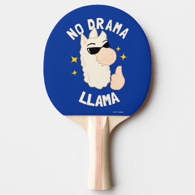 No Drama Llama Tischtennis Schläger (Vorderseite)