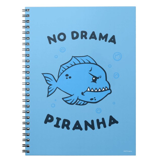 No Drama Piranha Notizblock (Vorderseite)