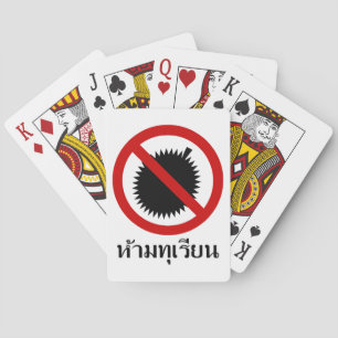 NO Durian Fruit ⚠ thailändisches Skriptzeichen ⚠ Spielkarten