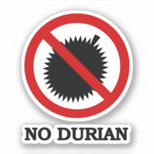 NO Durian Tropical Fruchtzeichen Aufkleber