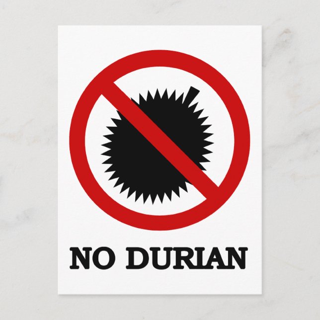 NO Durian Tropical Fruchtzeichen Postkarte (Vorderseite)