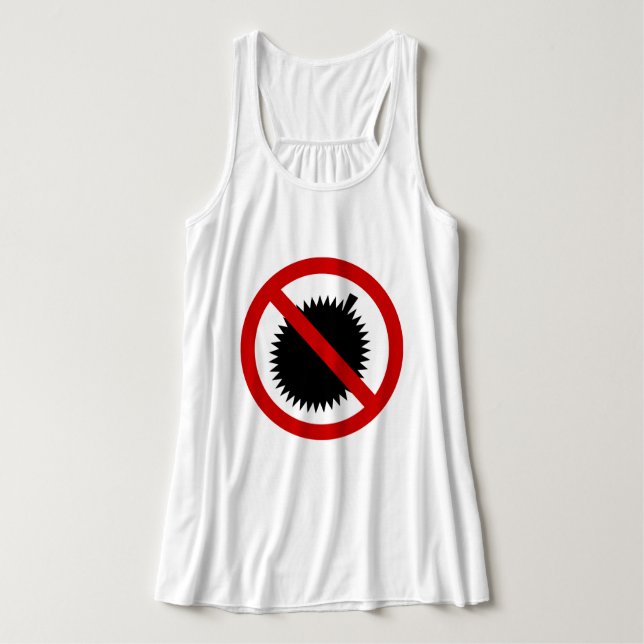 NO Durian Tropical Fruchtzeichen Tank Top (Design Vorderseite)