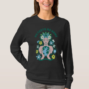 No Earth No Zuhause Cool Fun Retro Ecology Art T-Shirt