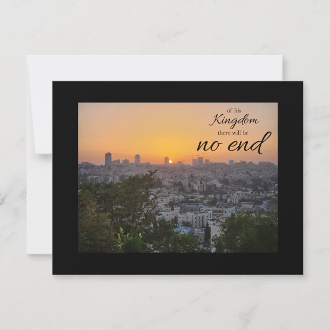 No End to His Kingdom Flat Note Card Mitteilungskarte (Vorderseite)
