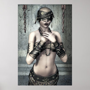 No Evil Gothic Art Poster