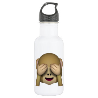No Evil Monkey - Emoji Edelstahlflasche