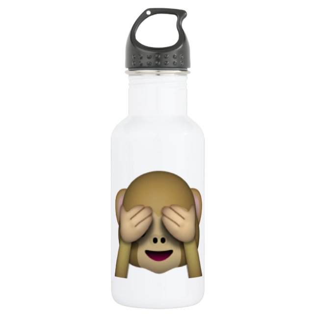 No Evil Monkey - Emoji Edelstahlflasche (Vorderseite)