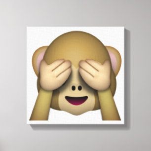 No Evil Monkey - Emoji Leinwanddruck