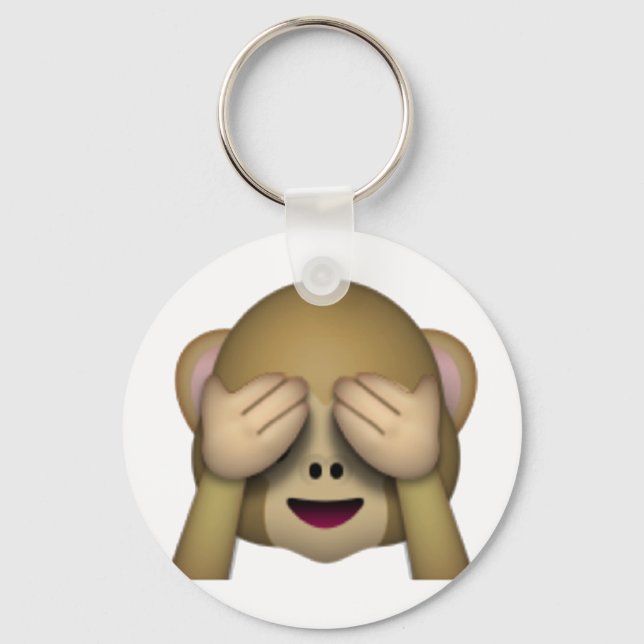 No Evil Monkey - Emoji Schlüsselanhänger (Vorderseite)