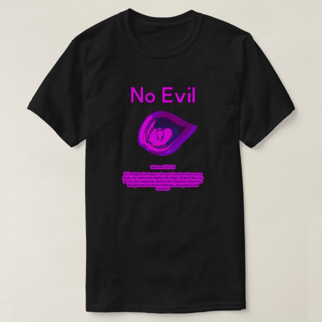 No Evil - Purple Passion -  T-Shirt (Design vorne)