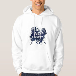 No Excuses Hoodie – Bold Motivational Typography