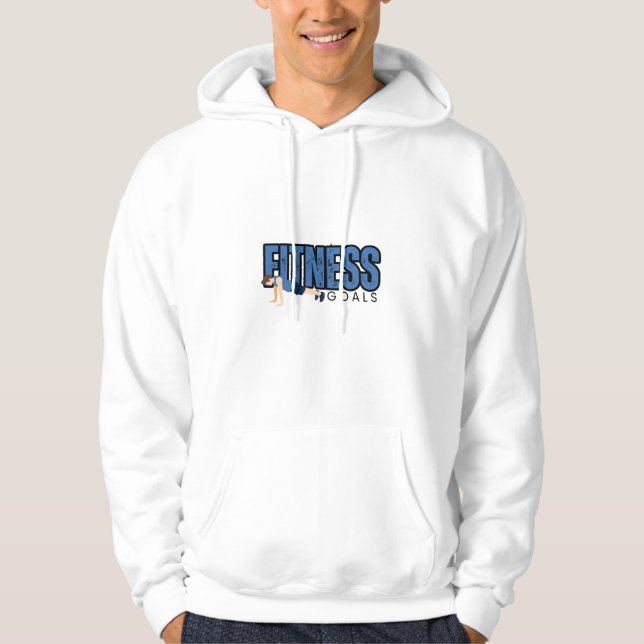"No Excuses, Just Results" Fitness Gym T-Shirt Hoodie (Vorderseite)
