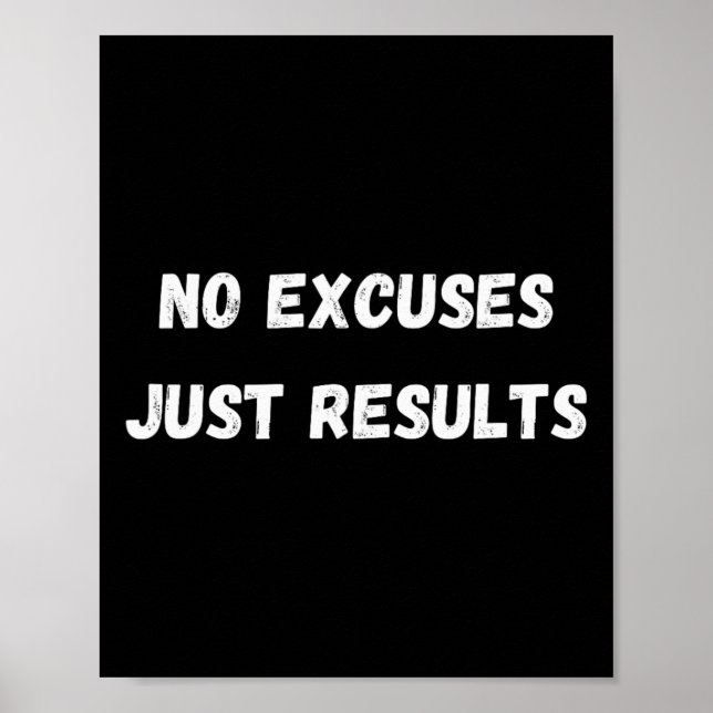 No Excuses  Poster (Vorne)