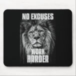 No Excuses Work Harder Bodybuilding Gym Motivation Mousepad<br><div class="desc">No Excuses Work Harder Bodybuilding Gym Motivational Workout</div>