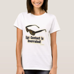 No Eye Kontakt Sonnenbrille Slogan T-Shirt