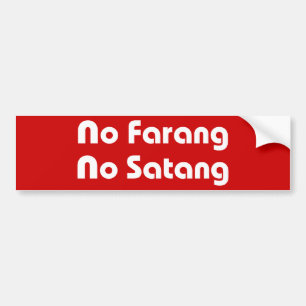 No Farang No Satang Autoaufkleber