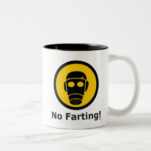 NO-Farting Zweifarbige Tasse