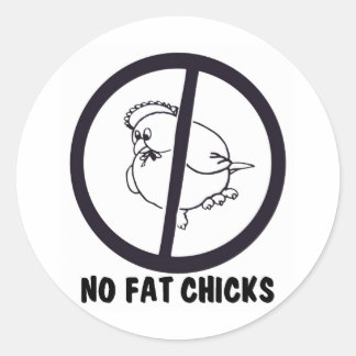 NO-FAT-CHICKS-0995 RUNDER AUFKLEBER
