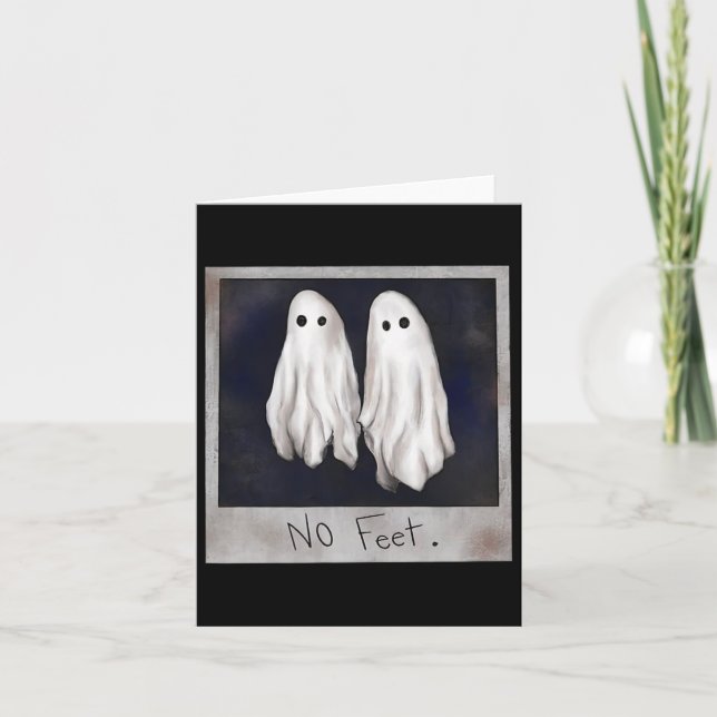 No Feet Ghost Halloween Hexe Lydia Bleach Spooky Karte (Vorderseite)