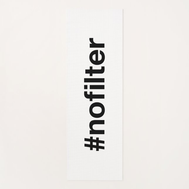 NO FILTER Hashtag Yogamatte (Vorderseite)
