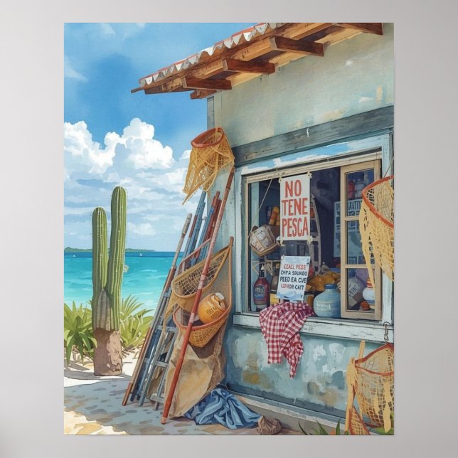 No fish today bonaire poster (Vorne)