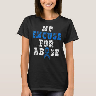 No for Child Missbrauch Entschuldigung Monat Blue  T-Shirt