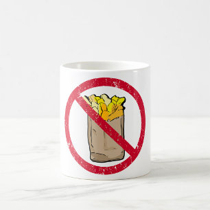 No Fries Sign Kaffeetasse