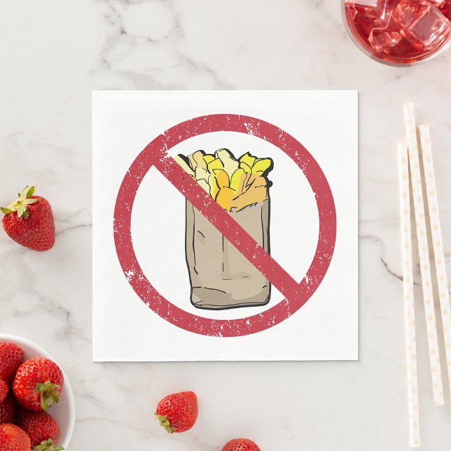 No Fries Sign Serviette (Von Creator hochgeladen)