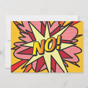 NO Fun Retro Comic Pop Kunst Einladung