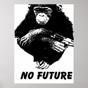 No Future Monkey Poster