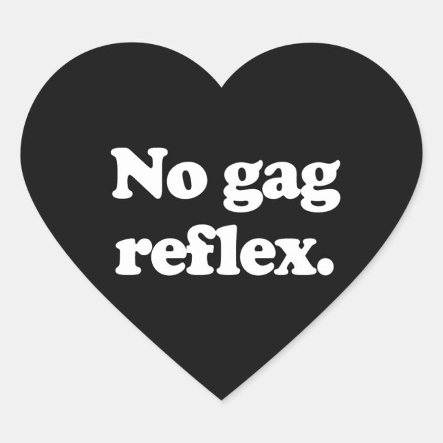 NO GAG REFLEX Herz-Aufkleber (Vorderseite)