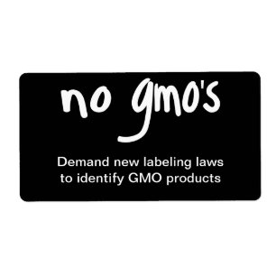 No GMO's Promote Labeling Laws Black Sticker