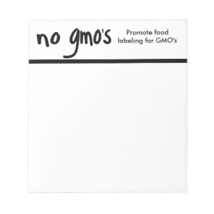 No GMO's Promote Labeling Laws White Notizblock