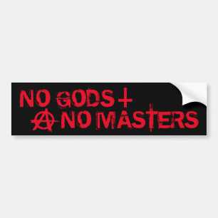 No Gods No Masters Anarchy Bumper Sticker Autoaufkleber