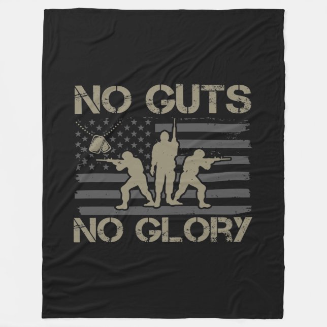 No Guts No Glory Fleecedecke (Vorderseite)