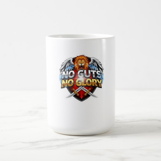 No Guts, No Glory: Motivational & Success Mindset Kaffeetasse (Mittel)
