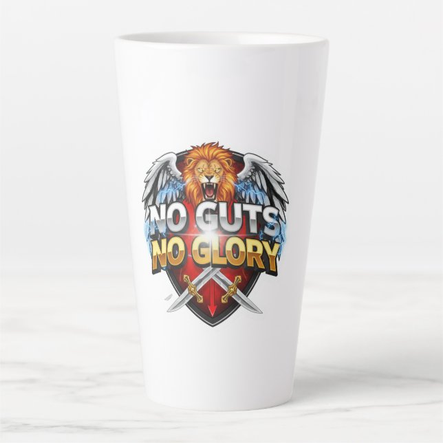 No Guts, No Glory: Motivational & Success Mindset Milchtasse (Vorderseite)
