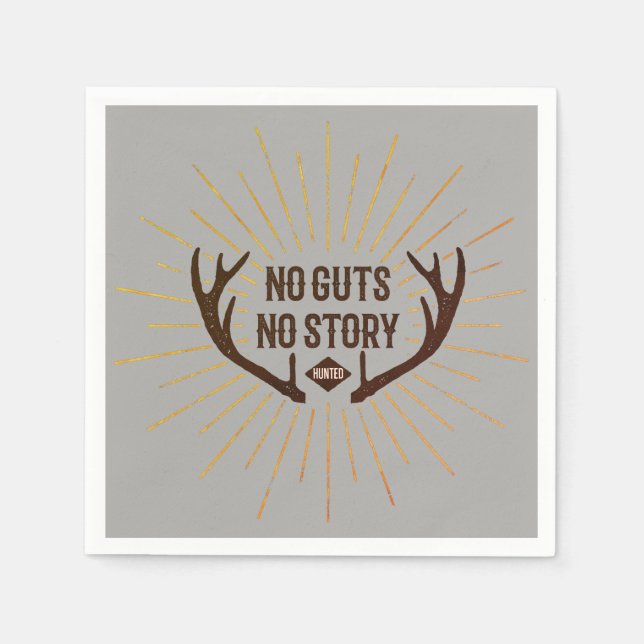 NO Guts No Story Hunter Serviette (Vorderseite)