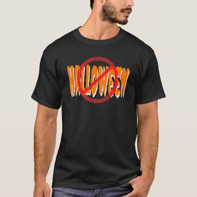 No Halloween Crossed Out T-Shirt (Vorderseite)