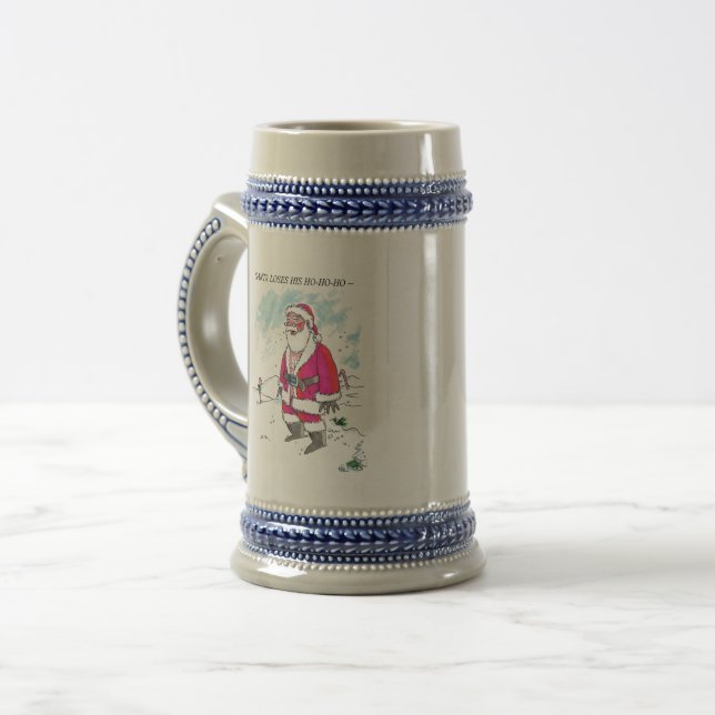 No Ho-Ho-Ho w text stein Bierglas (Vorderseite Links)