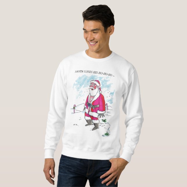 No Ho-Ho w text men white sweatshirt (Vorne ganz)